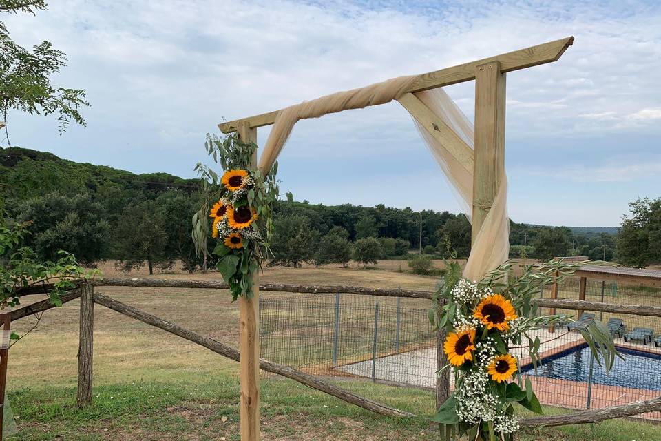 Decoración con girasoles