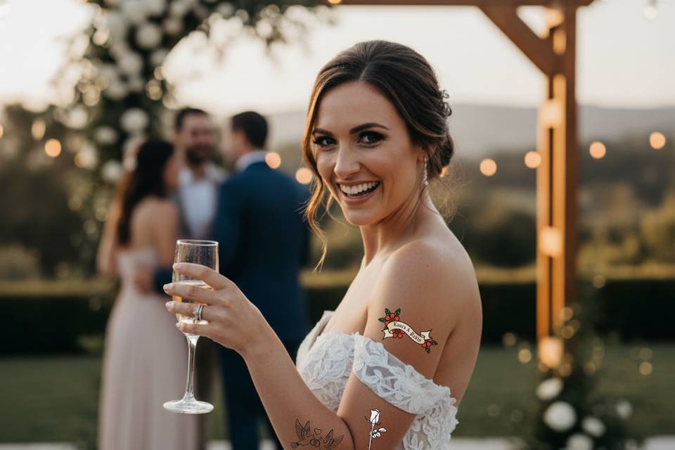 Tatuajes temporales para boda