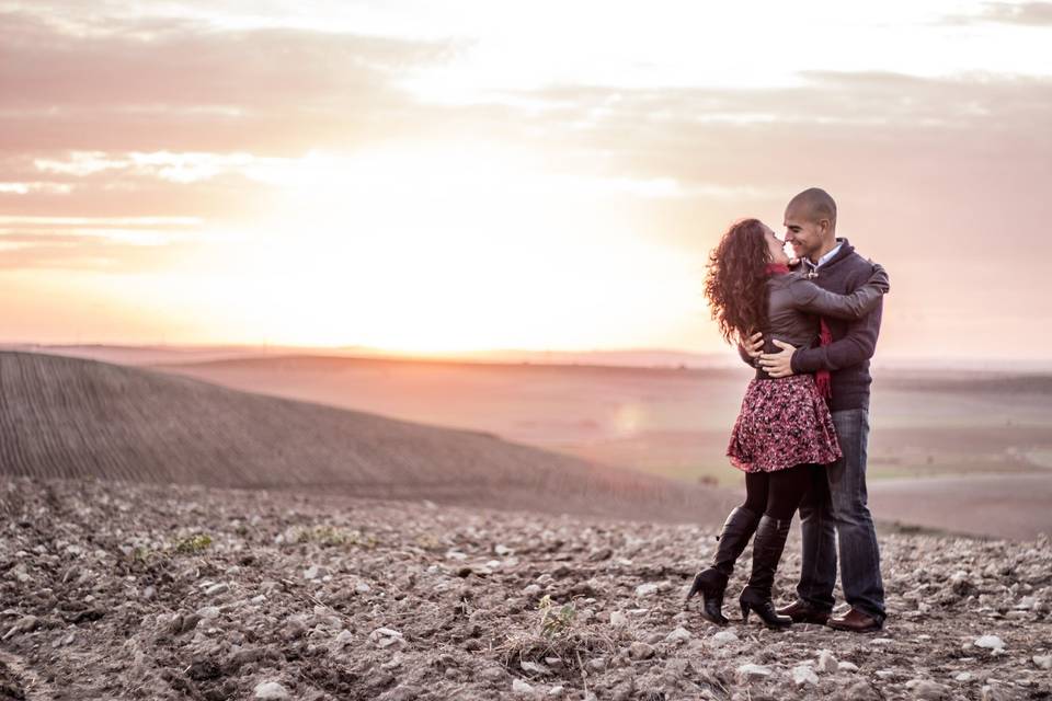 Preboda al atardecer