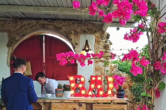 Letras de boda de flores grandes de 30 cm, iniciales gigantes, letras  iluminadas -  España