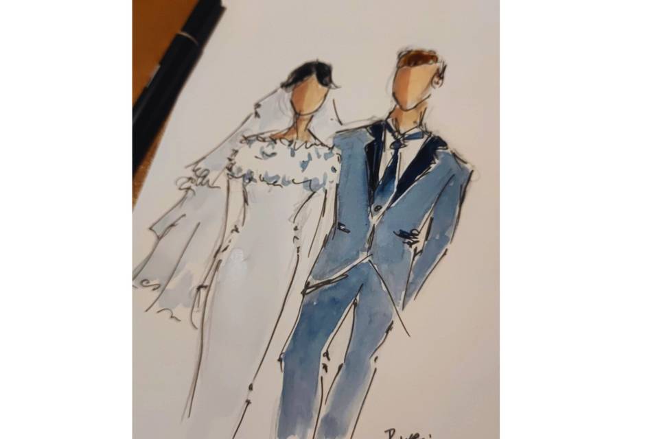 Live Art acuarela novios