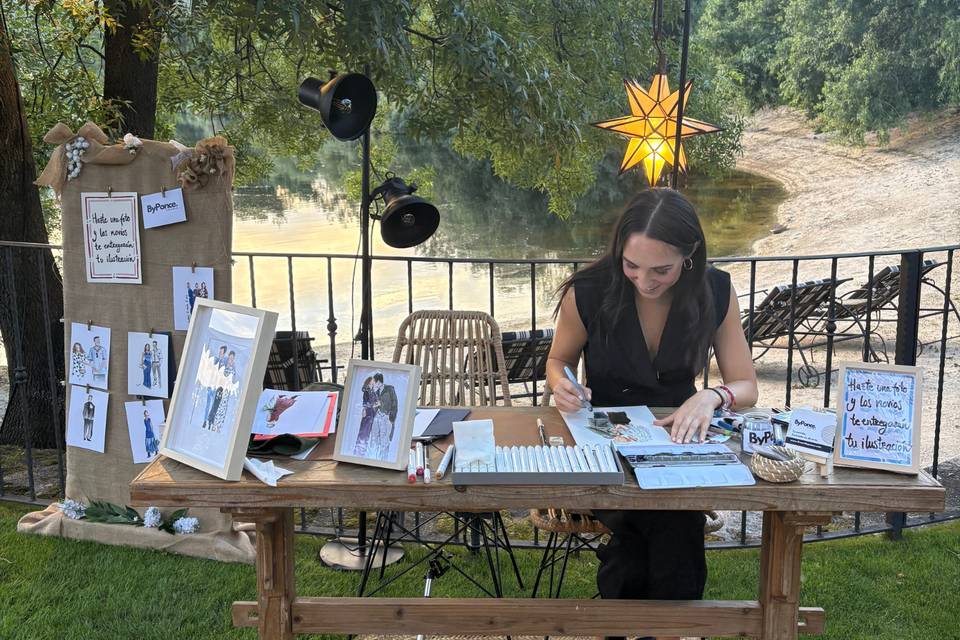 Live art bodas dibujadas