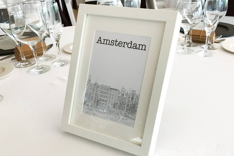 Cartel de mesa Ámsterdam