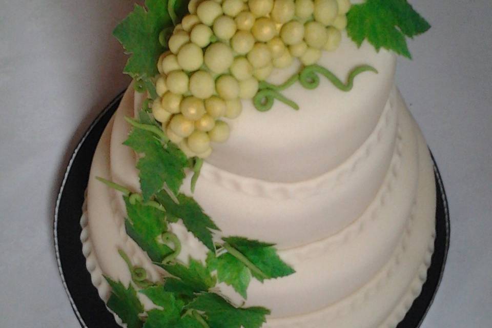 Tarta con uvas