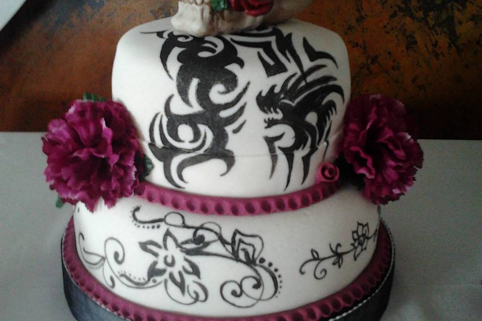 Tarta de tatuajes