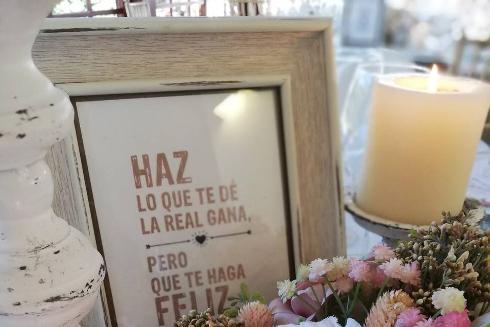 Detalle del centro de mesa