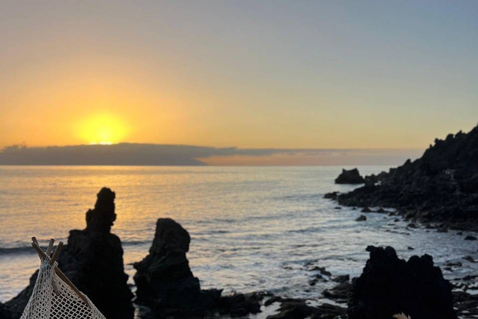 Picnic romantico al atardecer