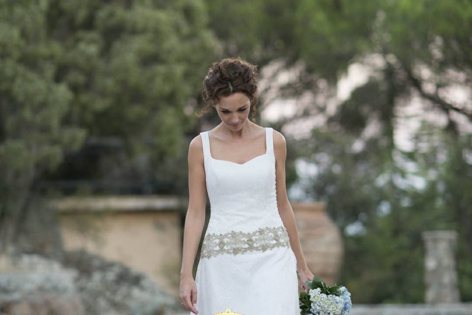 Vestido de novia en lencería