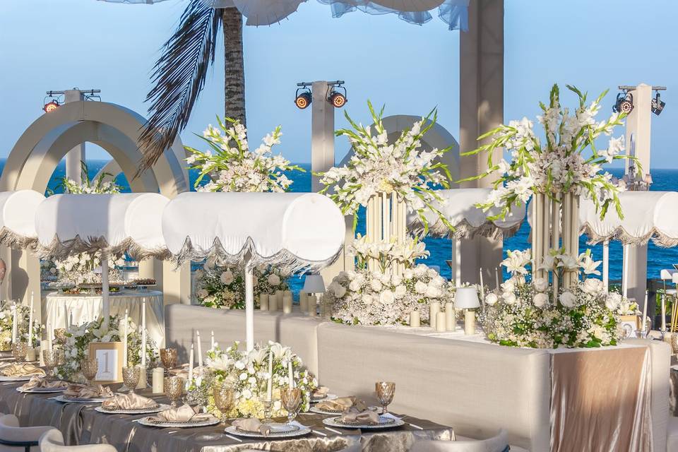 Mesas con decoracion altura