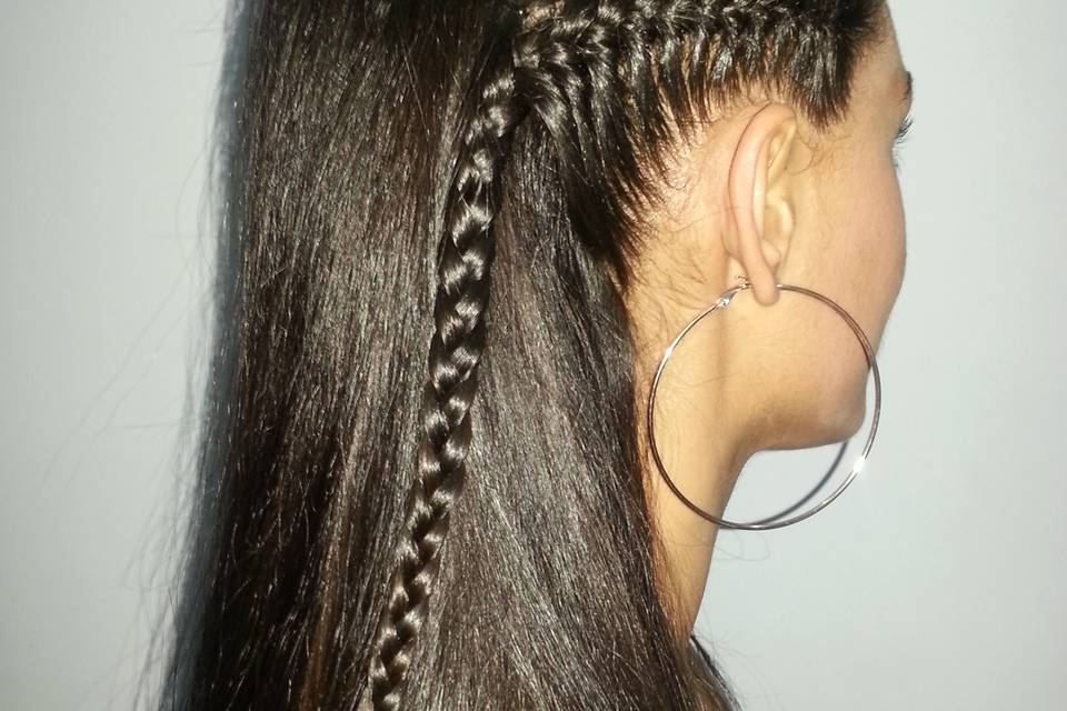 Trenza al lado