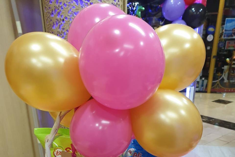 Bouquet globos y chuches