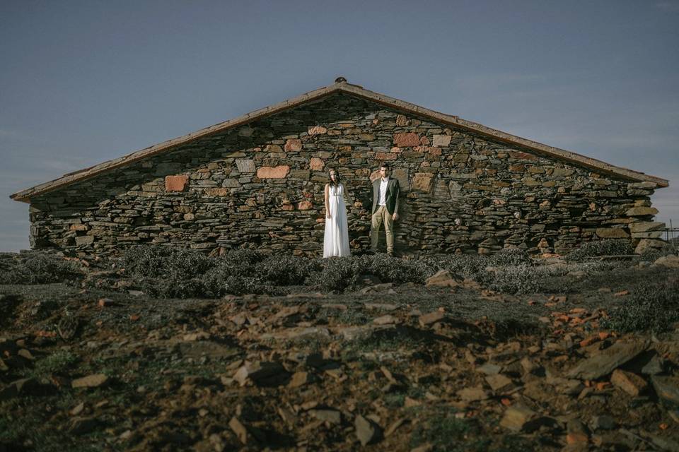 Una postboda rústica