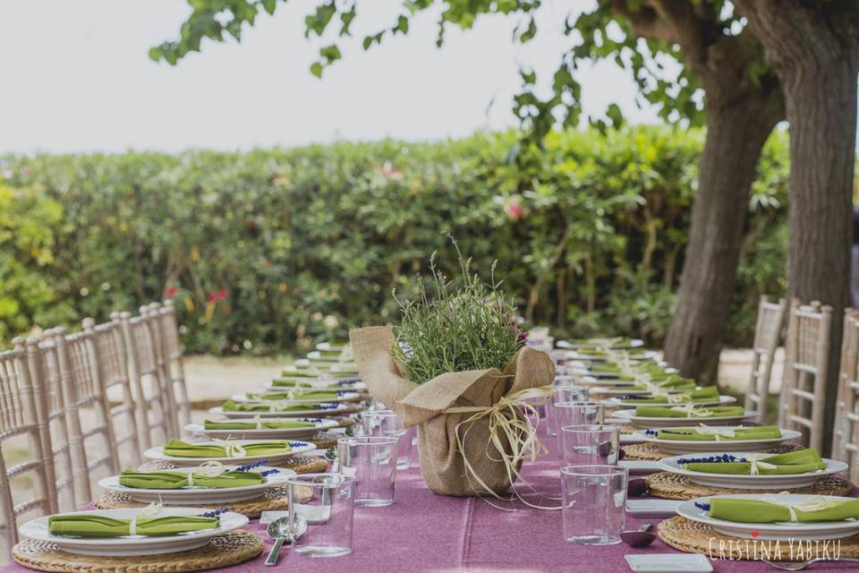 Banquete en el jardín