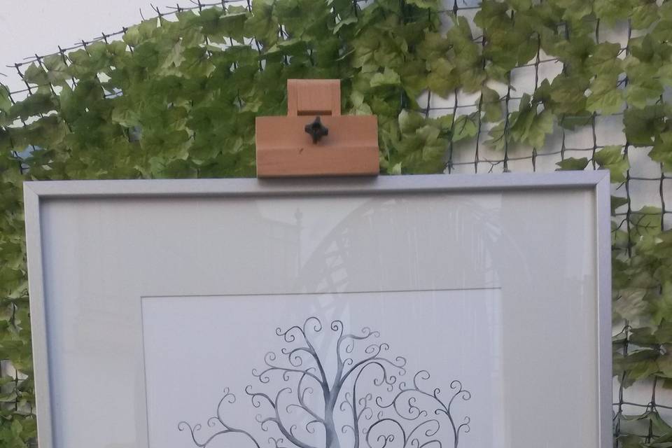 Árbol de huellas plata