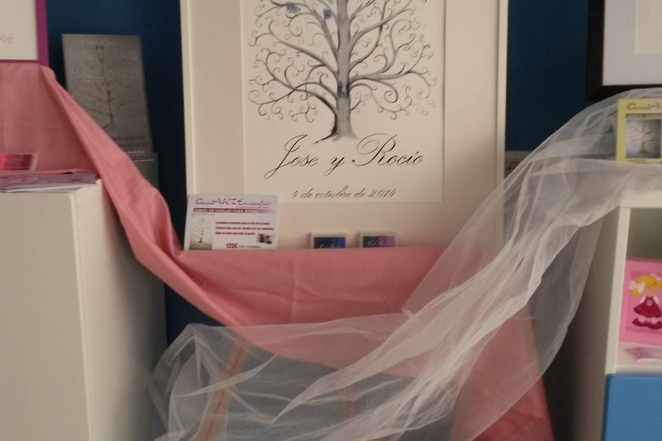 Árbol de boda blanco