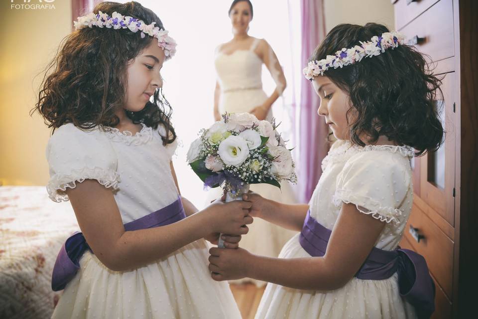 La novia y sus damas de honor