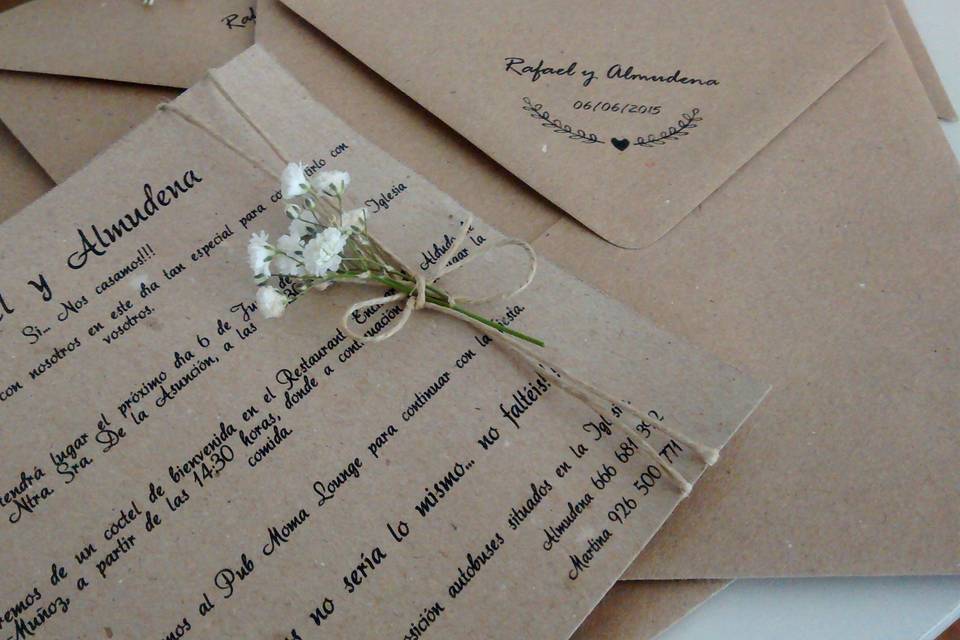 Tarjetas de boda con diseño vintage