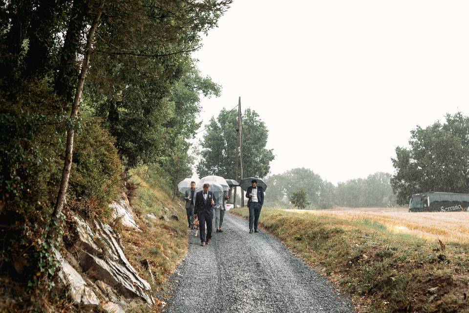 Boda con lluvia