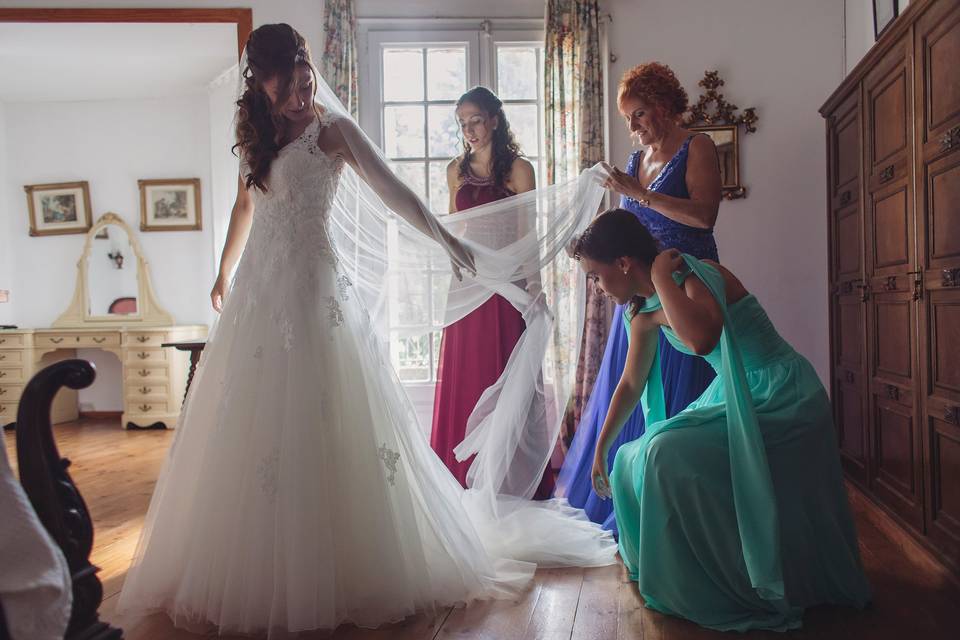 Preparativos de la novia