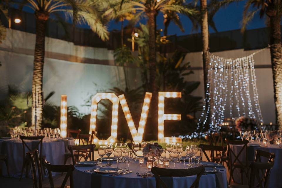 Cortinas de luces para bodas