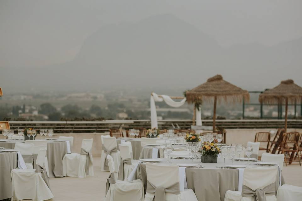 Banquete en la terraza