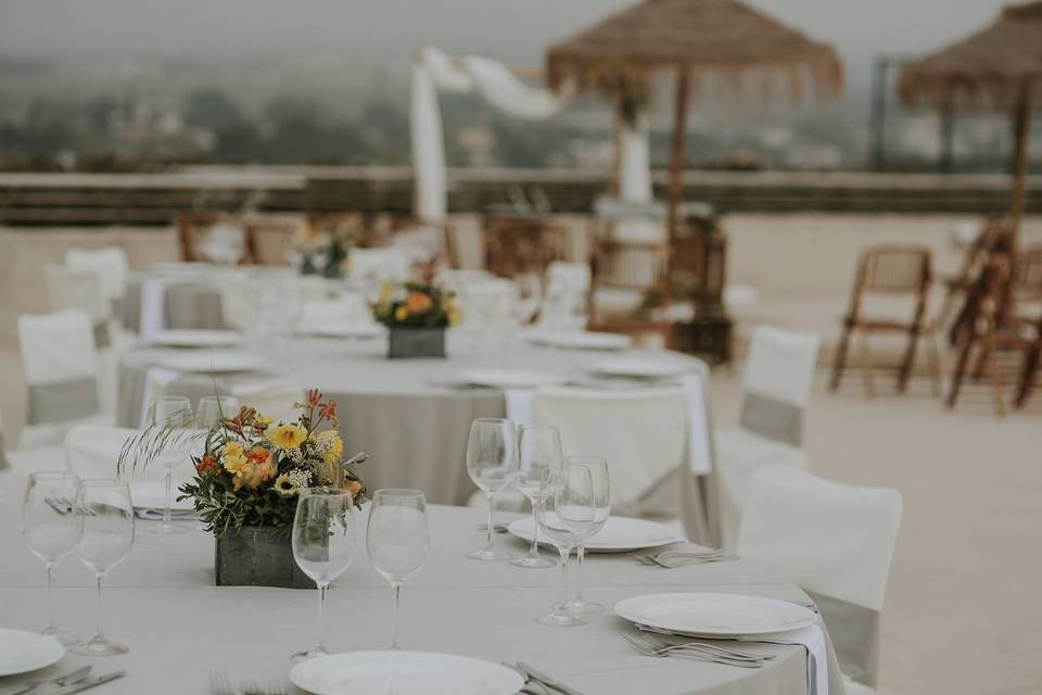 Banquete en la terraza