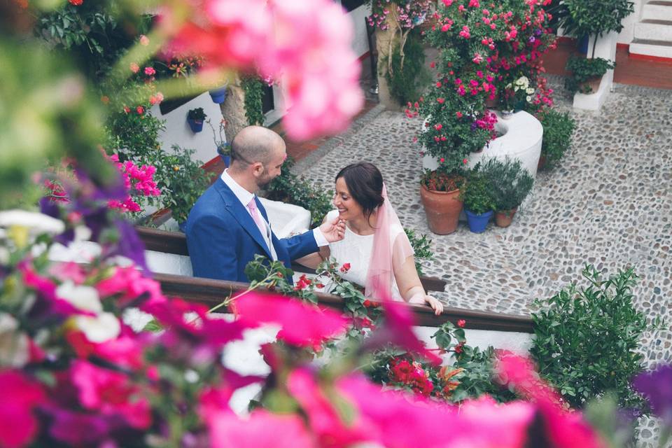 Novios en Patios de Córdoba