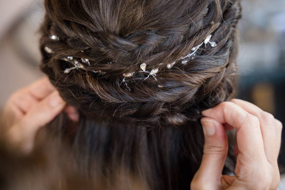 Semi con trenzas Novia