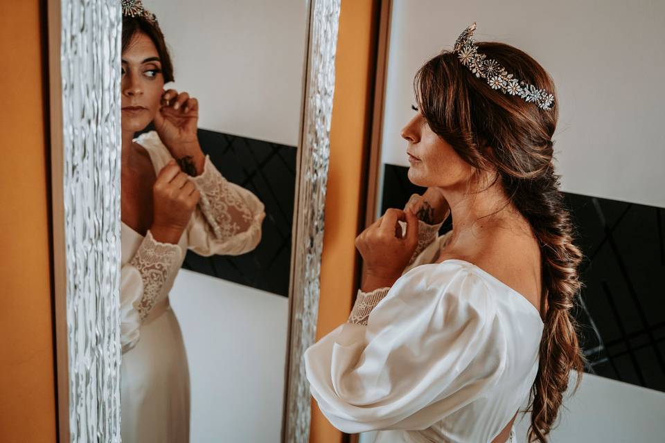 Maquillaje y trenza Novia