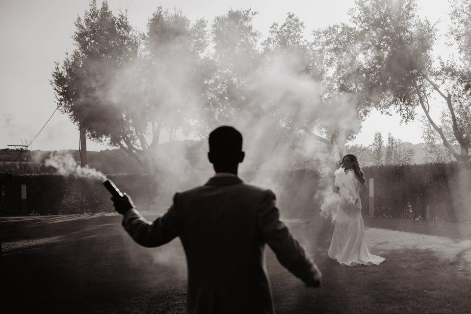 Bengalas de humo para bodas