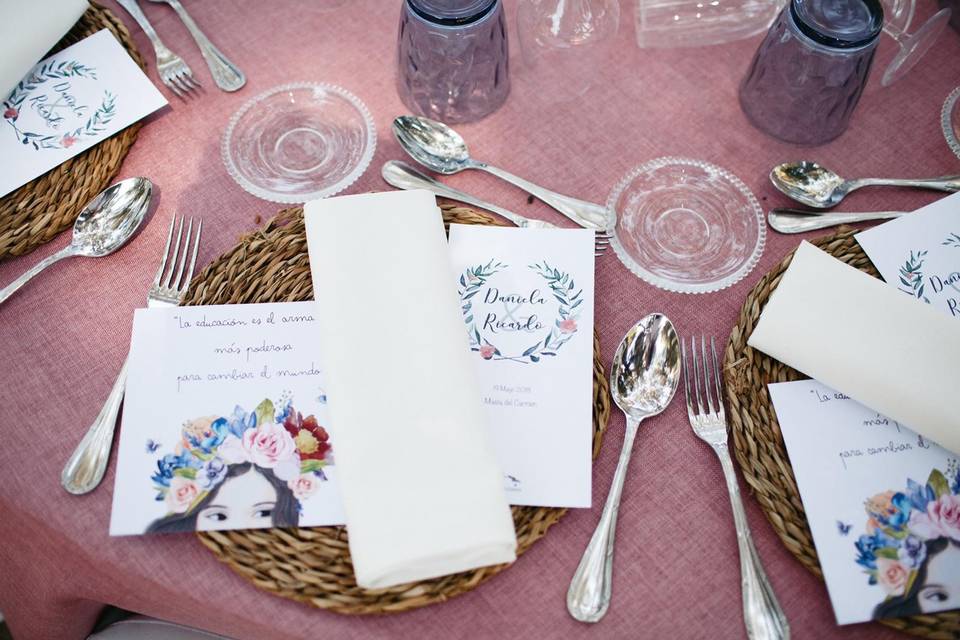 Detalle de boda de D&R