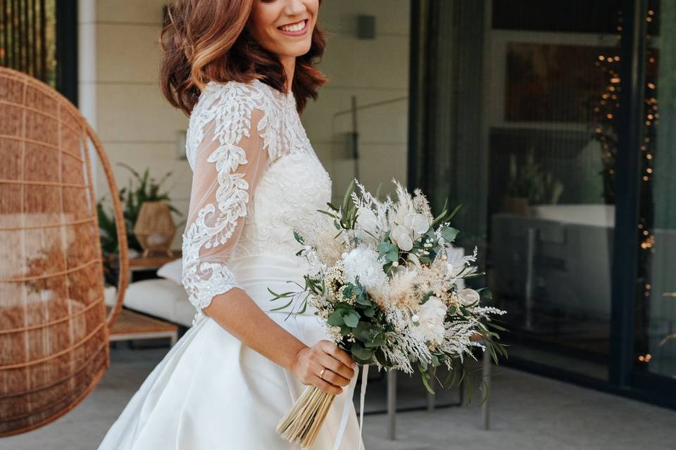 Ramo de novia con hortensia