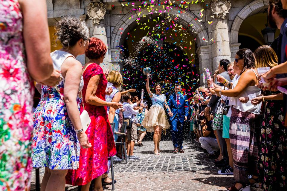 Boda en plaza Mayor de Madrid