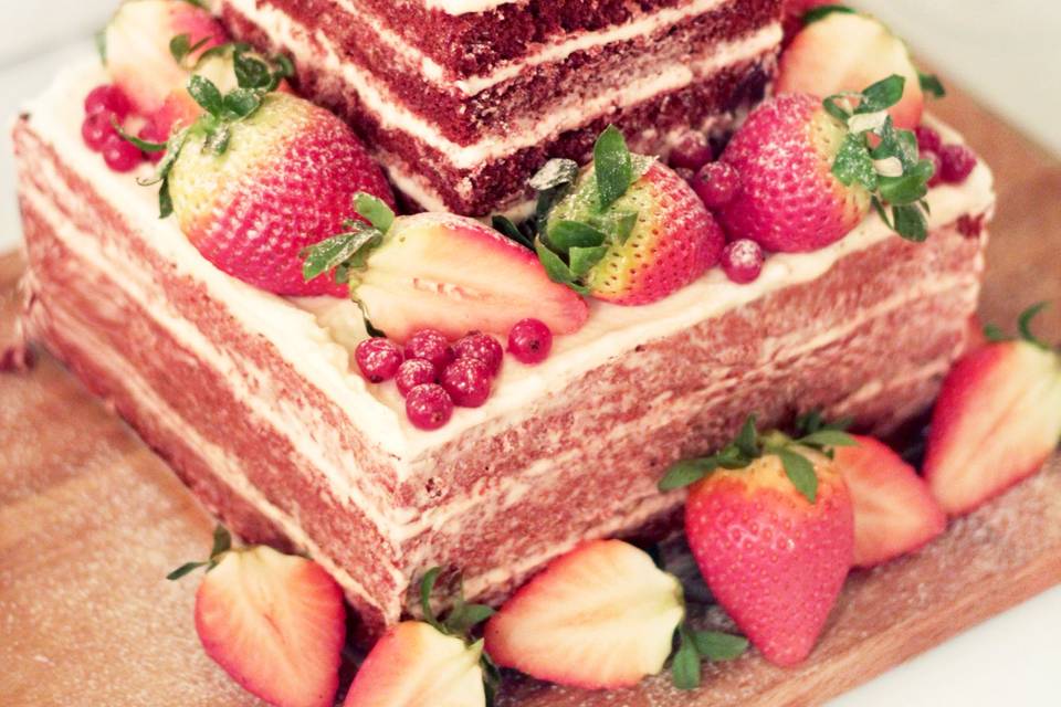 Naked cake con fresas