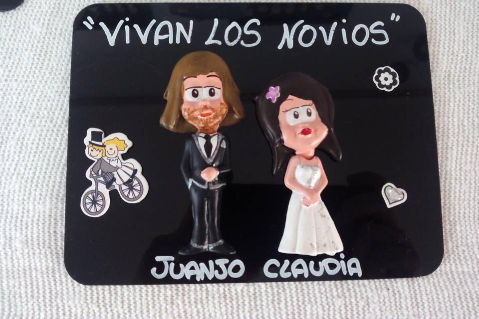 Placa metacrilato de los novios