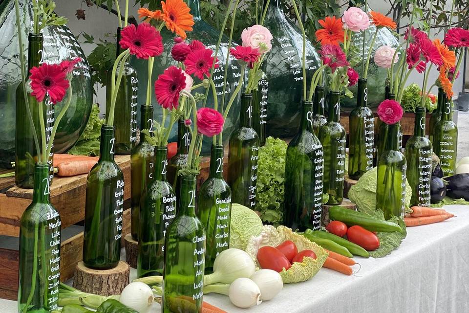 Seating botellas