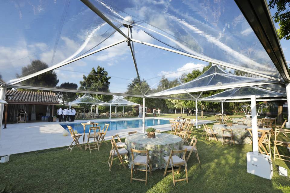 Carpas 4 aguas trasparentes