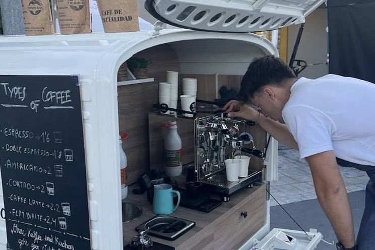 Extrayendo café