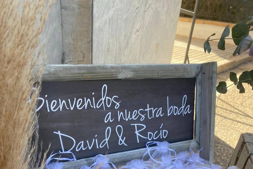 Puesto de arroz de boda