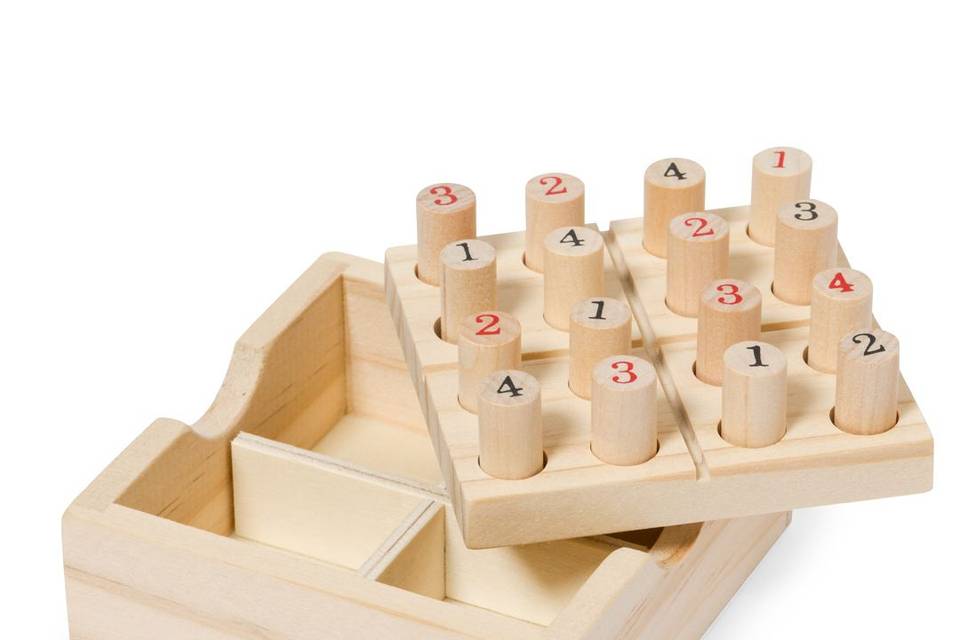 Juego sudoku madera