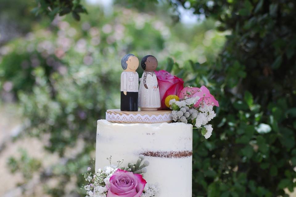 Naked cake boda