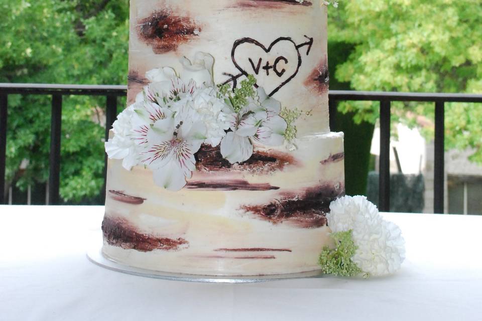 Tarta tronco floral