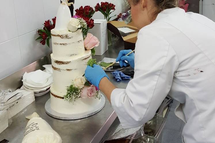 Naked cake floral Torrelodones