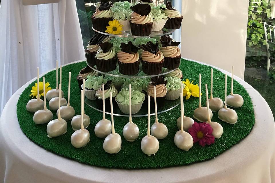 Tarta de boda de flores