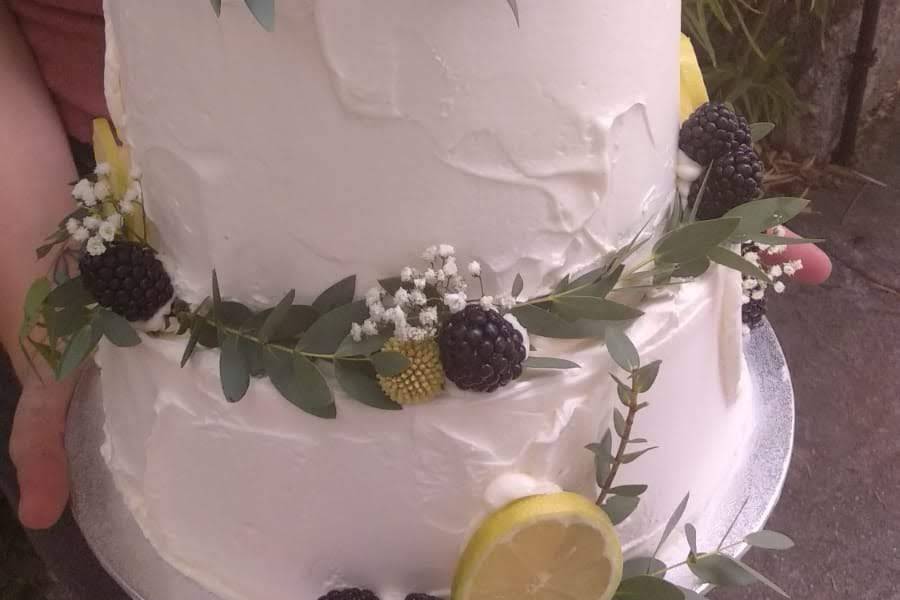 Tarta de boda silvestre