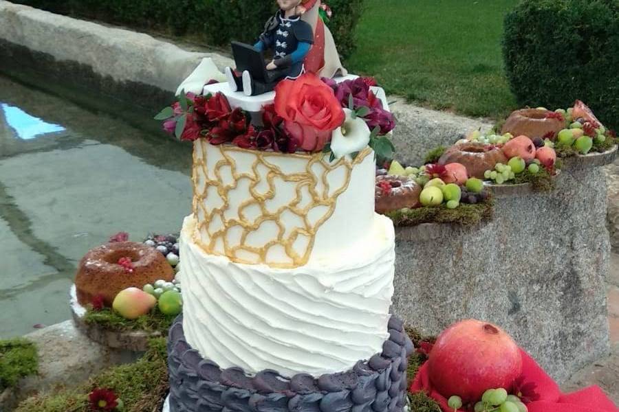 Tarta de boda medieval