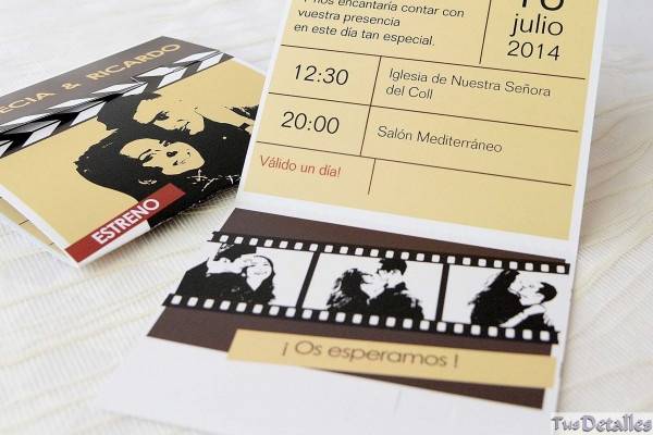 Invitación boda tarjeta lacre