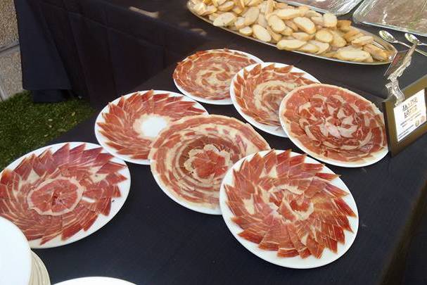 Corte de jamón en evento