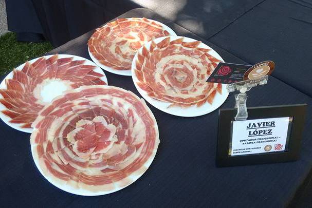 Corte de jamón en evento