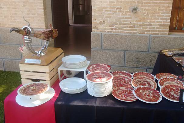 Corte de jamón en evento